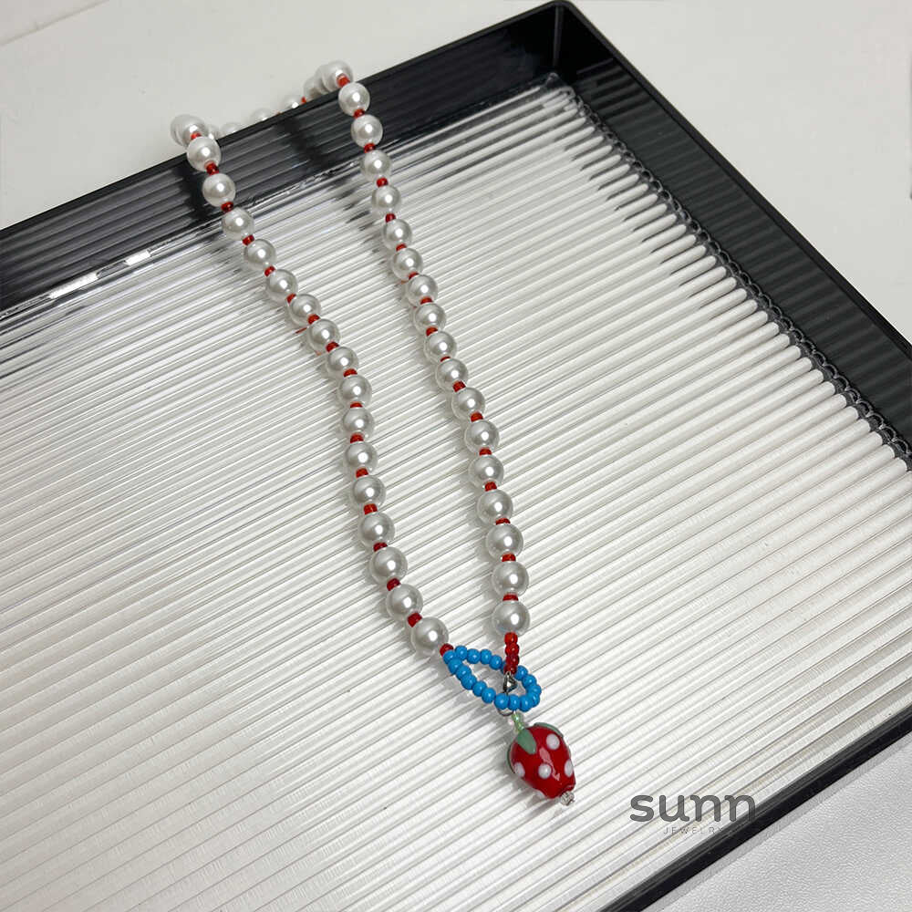 Leylani Sweet Pearl Strawberry Necklace [TKS0XUWA]