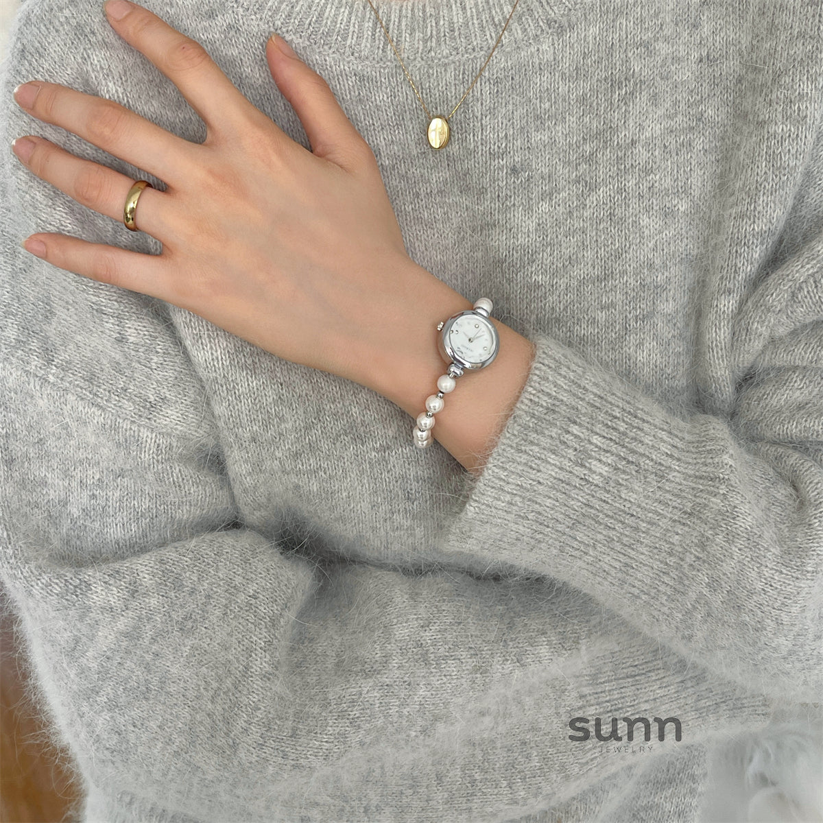 Leylanie Pearl Bracelet Watch [143K02TB]