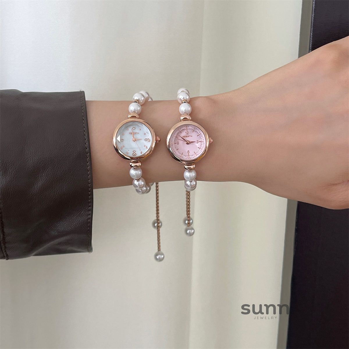 Leylanie Pearl Bracelet Watch [S4BFKGWU]