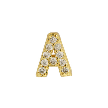 Leyna Gold Zircon Initial Necklace [NAP8UL2C]