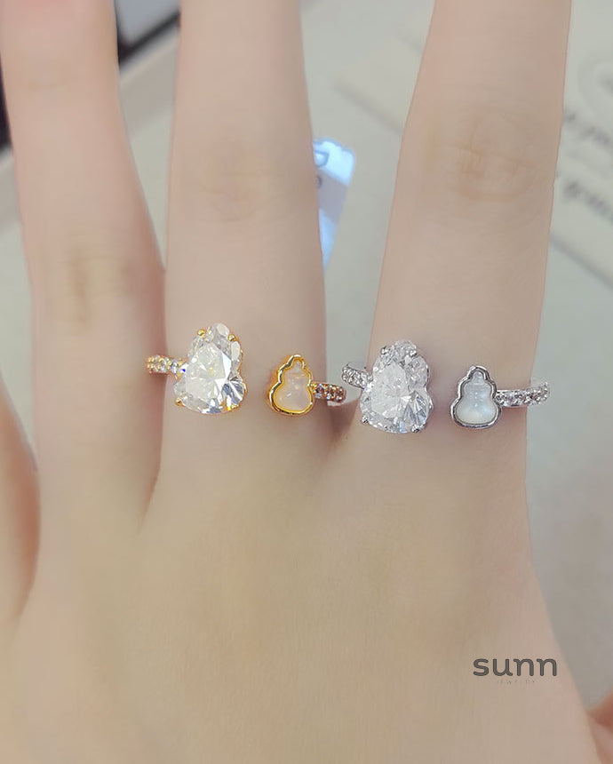 Lian Elegant Zircon Gourd Ring [4C0IUTOJ]