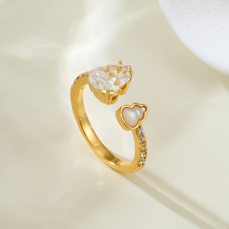 Lian Elegant Zircon Gourd Ring [TG07TWV5]