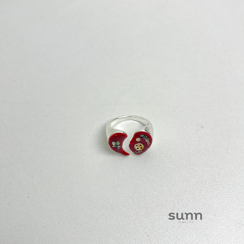 Lielle Enamel Timepiece Ring [LURC1Y8L]