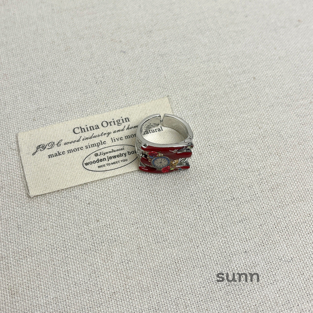 Lielle Enamel Timepiece Ring [34M8JH5P]