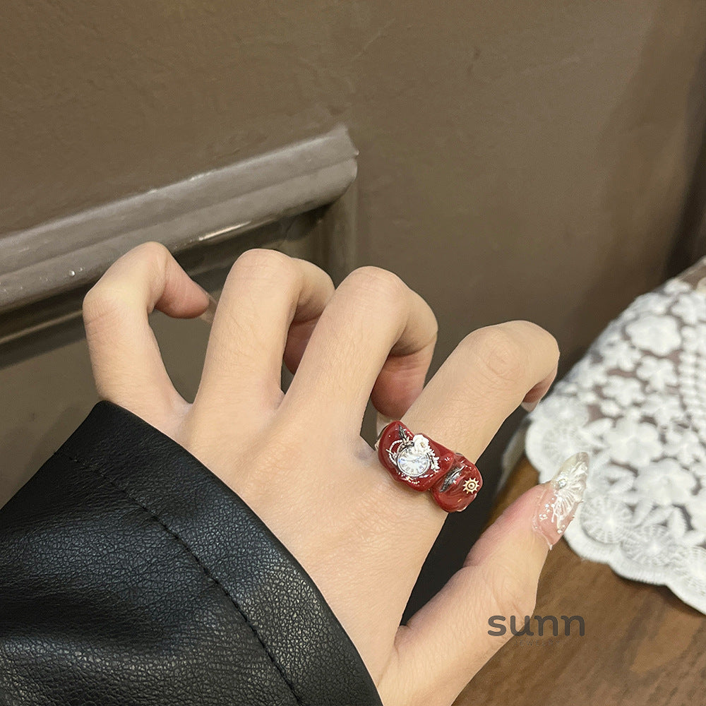 Lielle Enamel Timepiece Ring [451ISIMD]