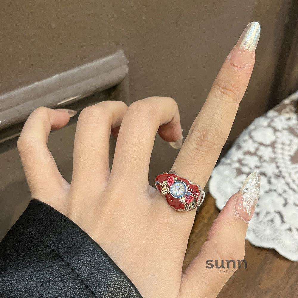 Lielle Enamel Timepiece Ring [T1U8RY7A]