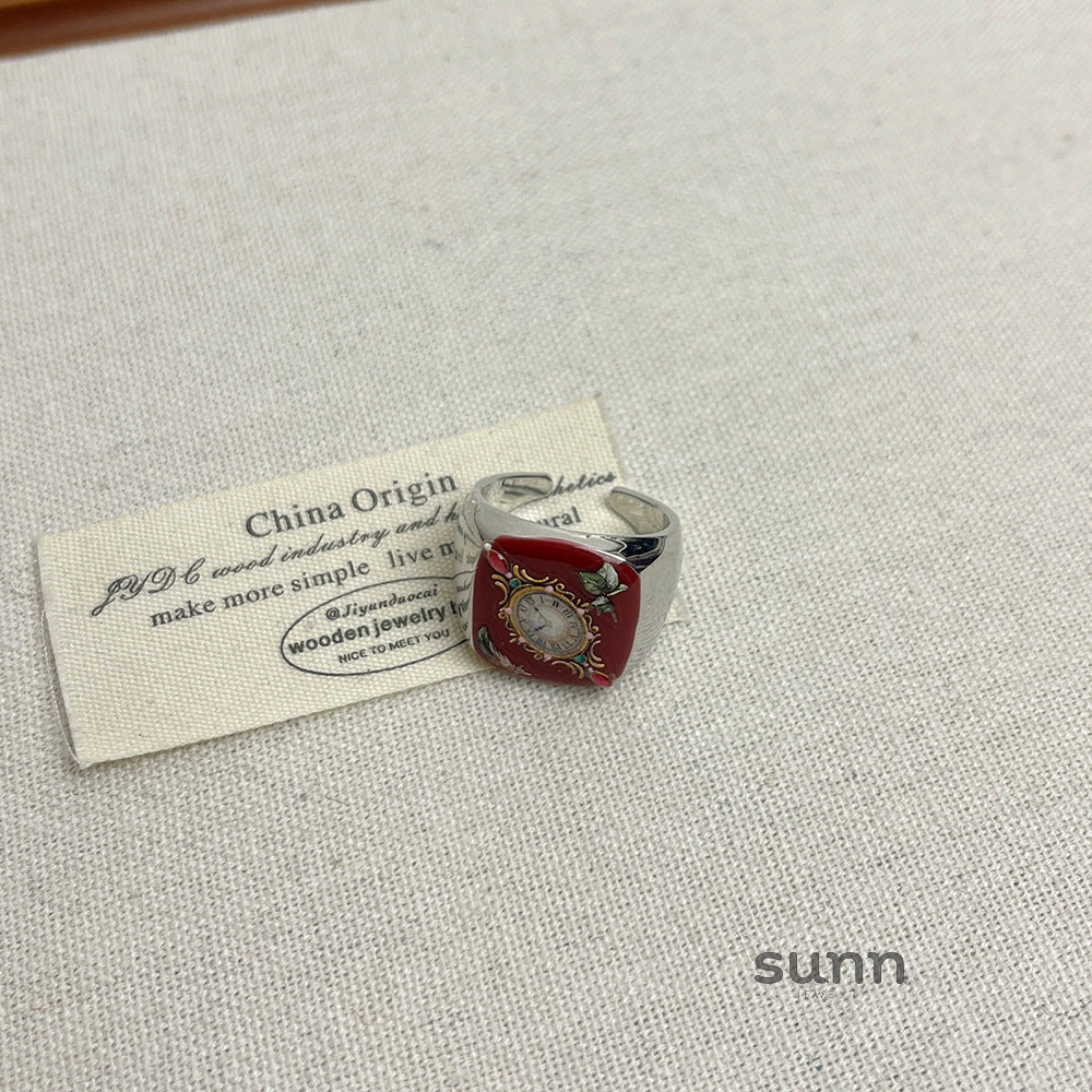 Lielle Enamel Timepiece Ring [AYXMH4H9]