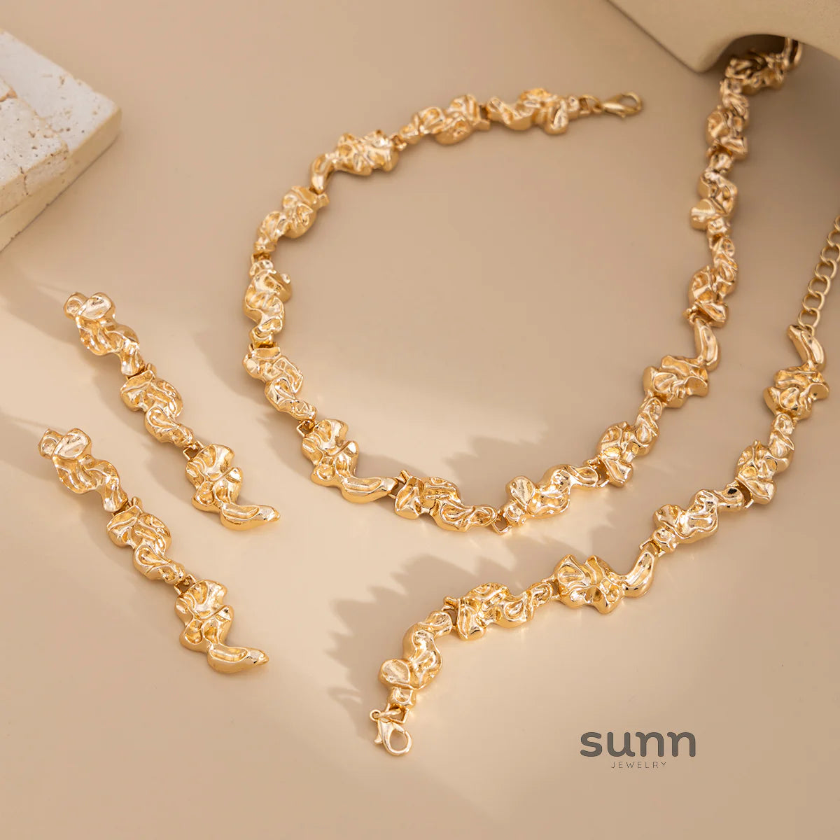 Lilia Irregular Pleated Jewelry Set