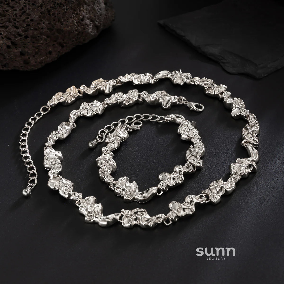 Lilia Irregular Pleated Jewelry Set