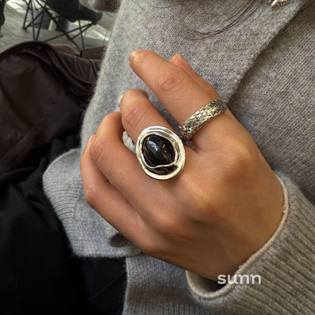Lillyan Asymmetrical Stone Ring [0Z5H9P2T]