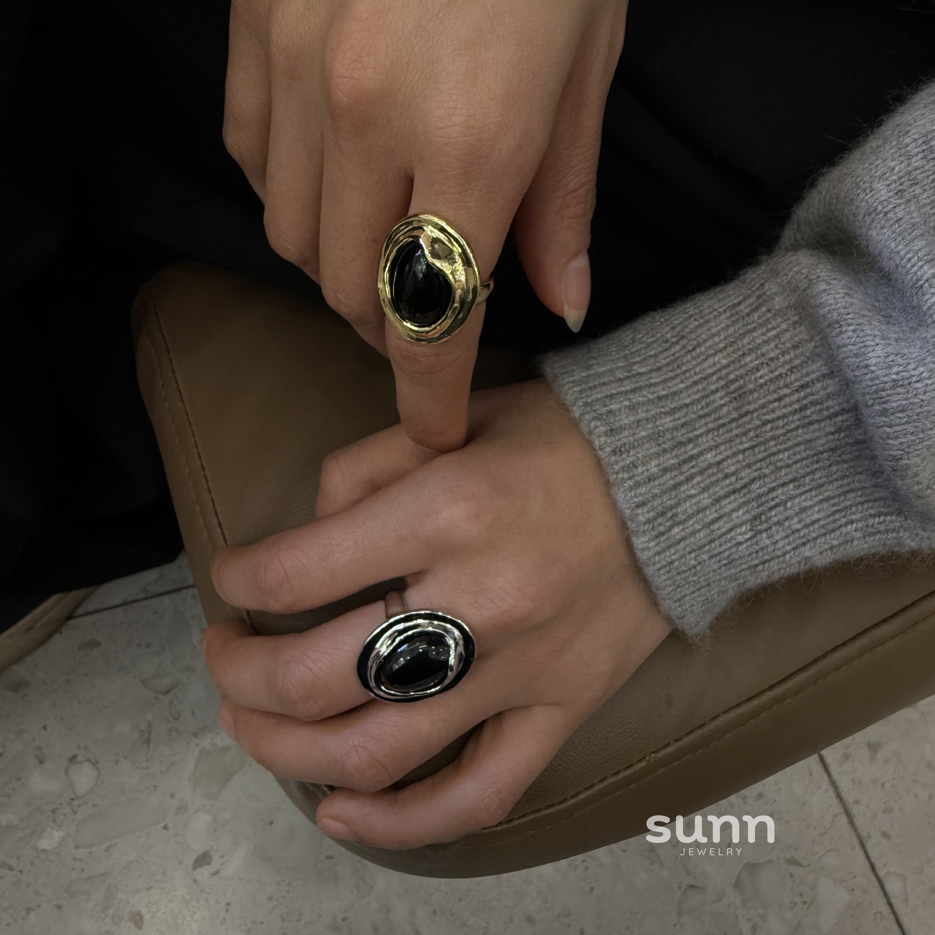 Lillyan Asymmetrical Stone Ring [THTJWB9K]