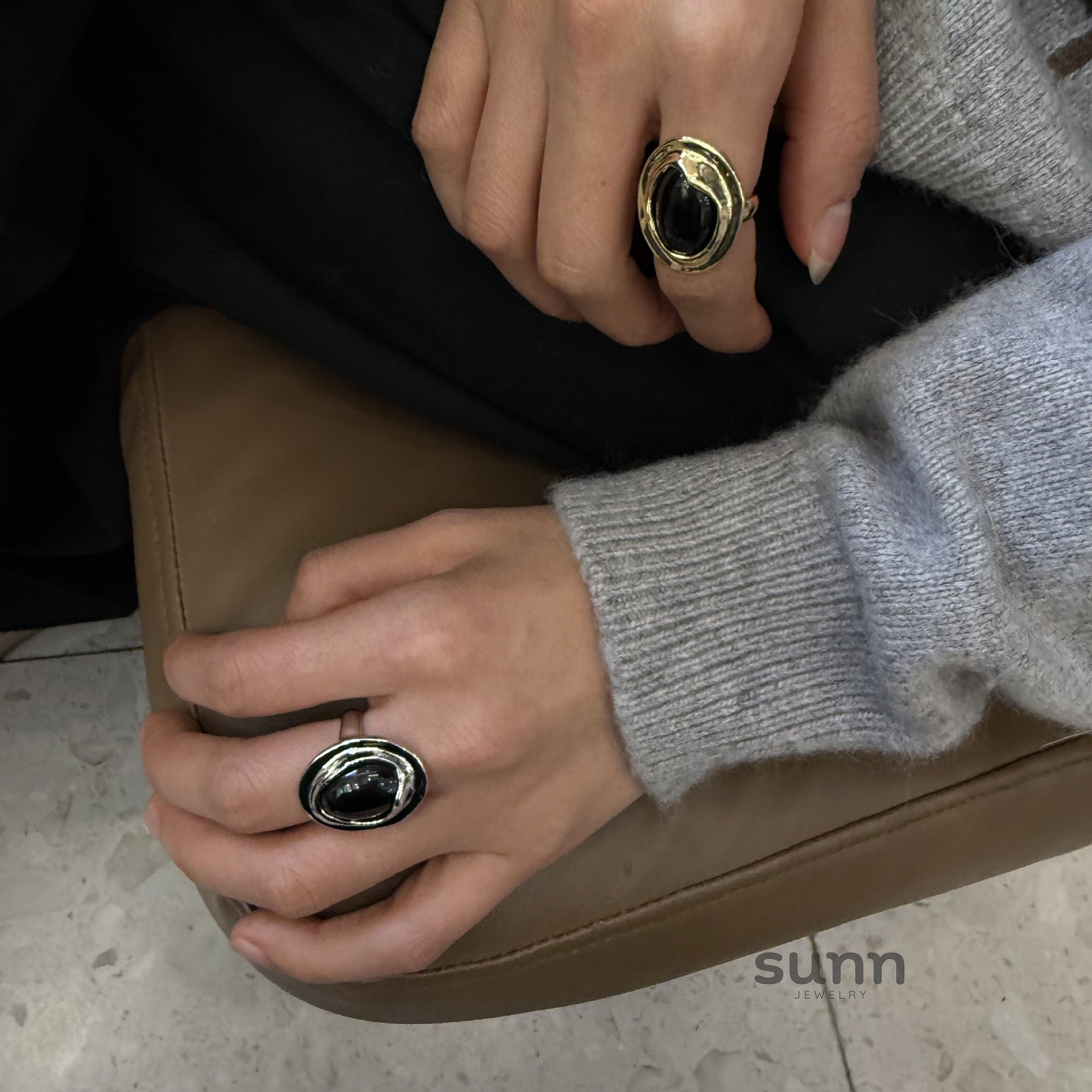 Lillyan Asymmetrical Stone Ring [0CRXDU3T]