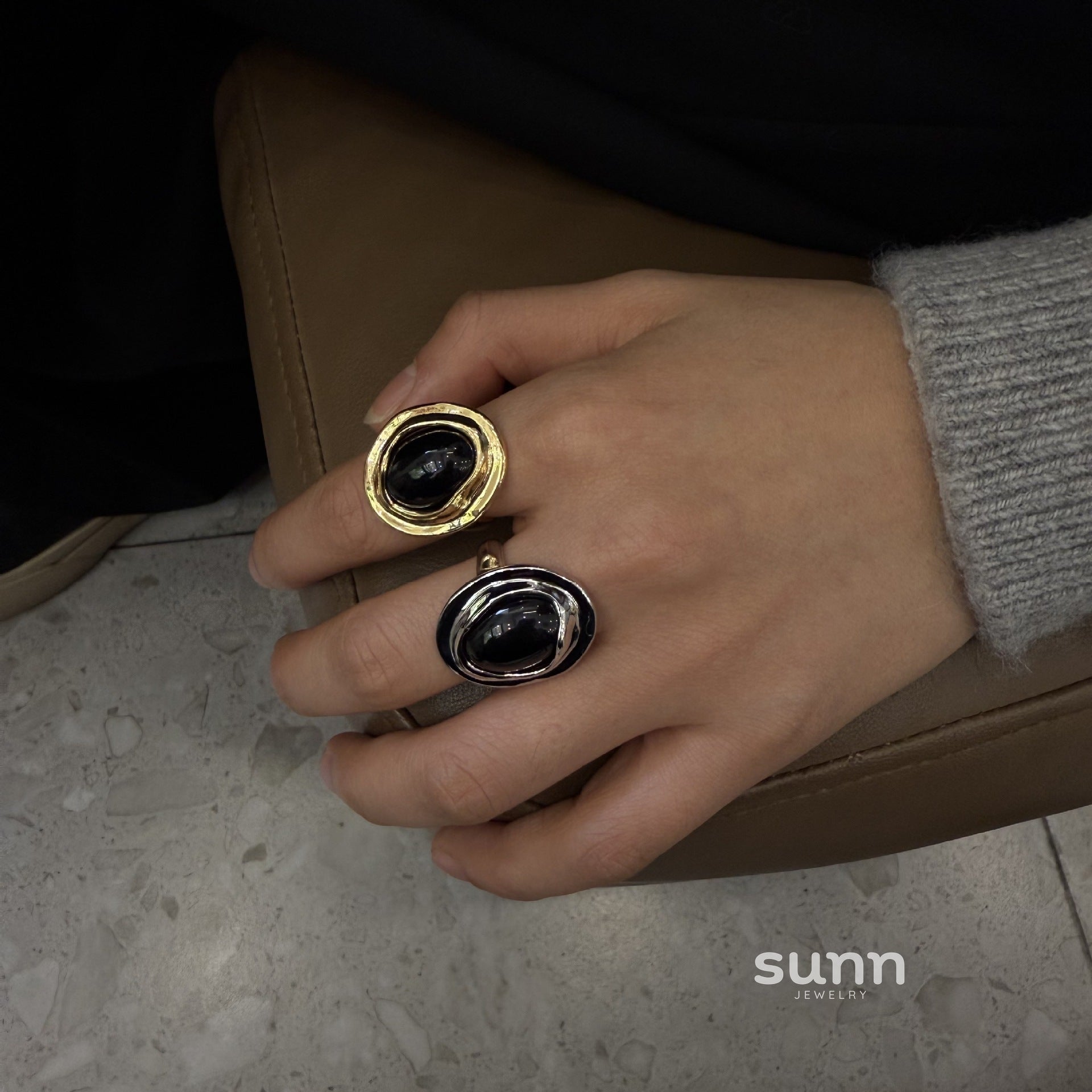 Lillyan Asymmetrical Stone Ring [NKKY9MUQ]