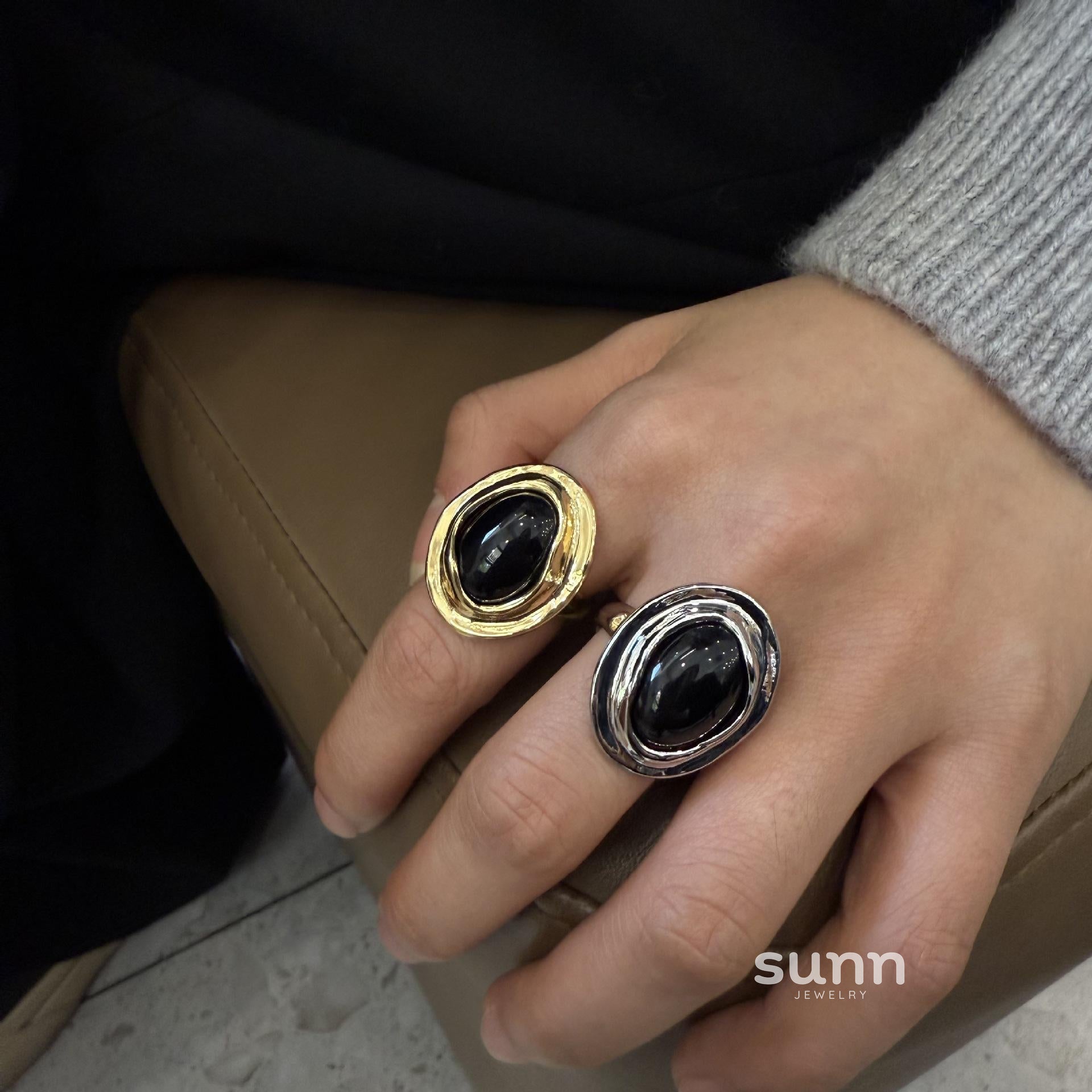 Lillyan Asymmetrical Stone Ring [7E9XQ486]