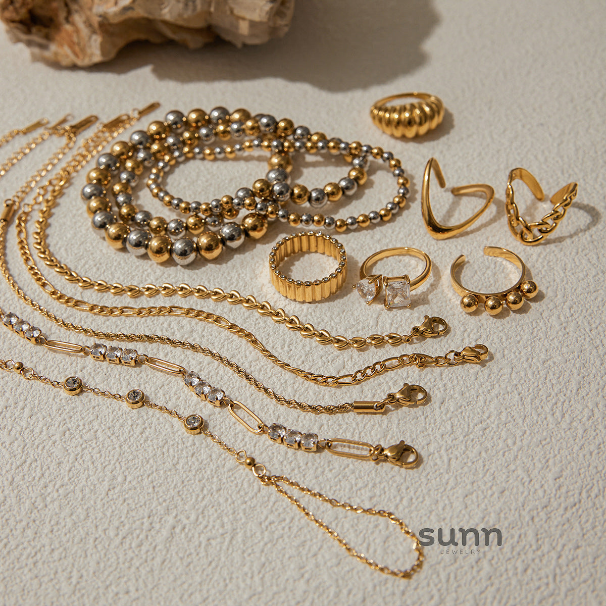 Lillyana Zircon Cuban Link Set [NQTXE7S4]