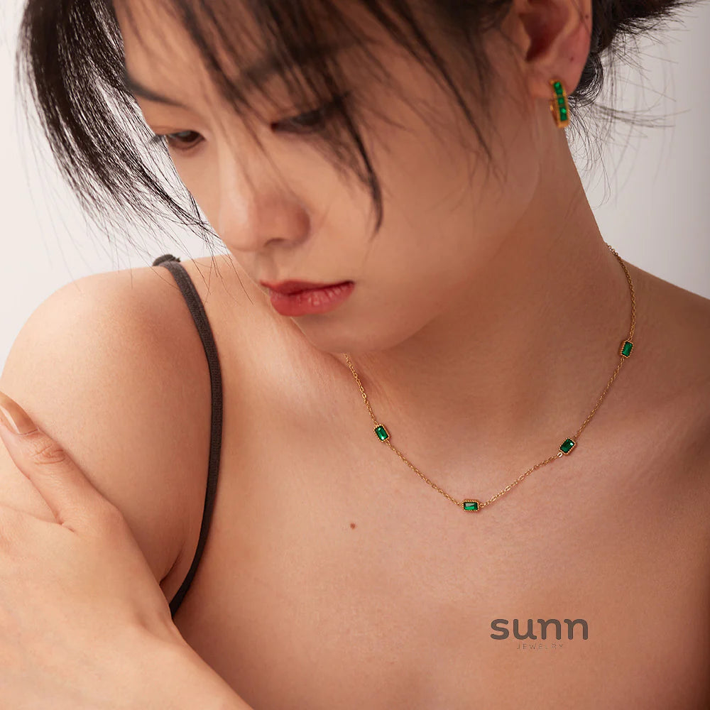 Lillyann Layered Zircon Necklace