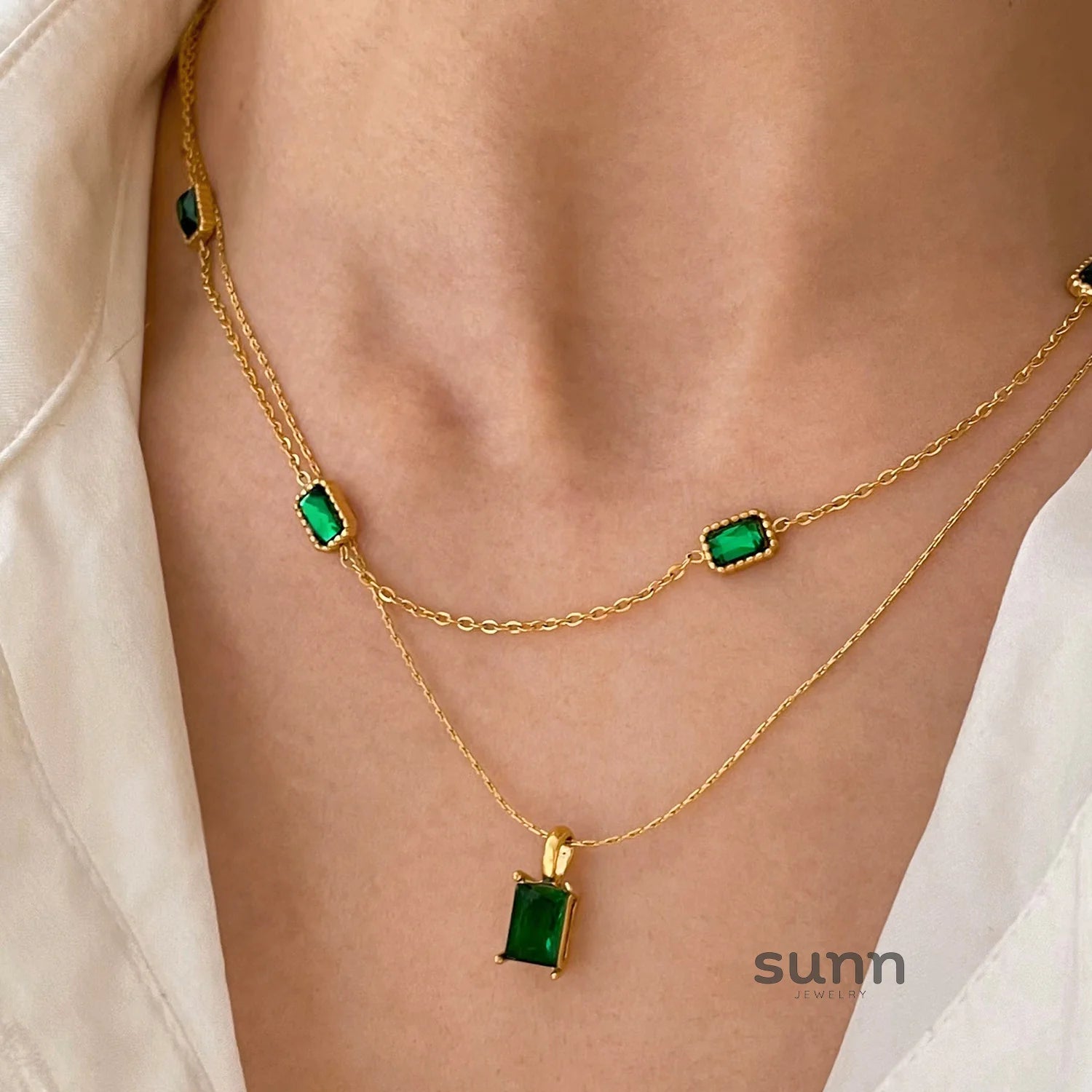 Lillyann Layered Zircon Necklace