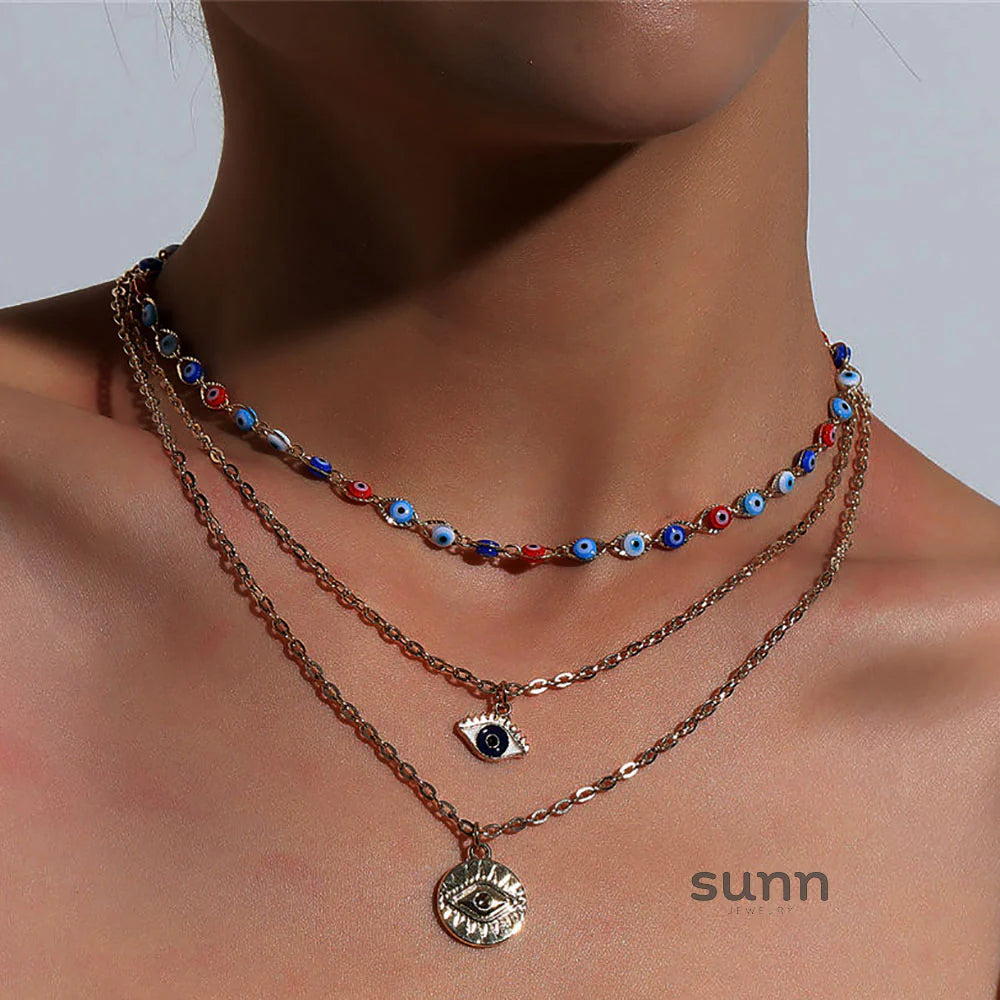 Lilo Evil Eye Layered Necklace