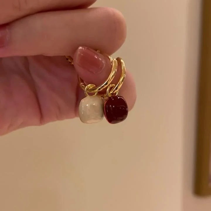 Lilyana Square Enamel Earrings