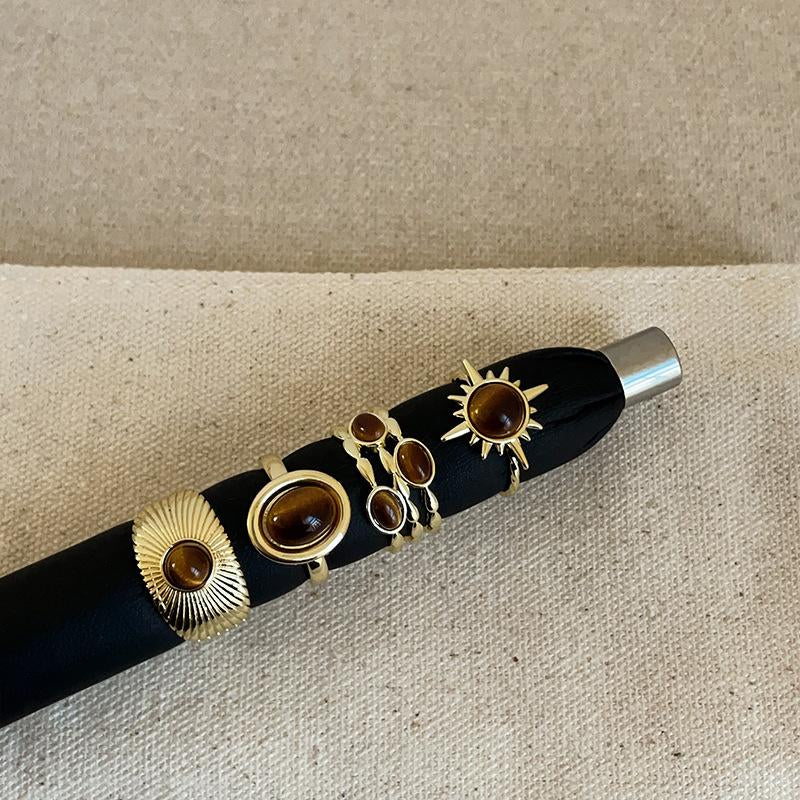 Lindley Golden Tiger Eye Ring [269PCOHE]