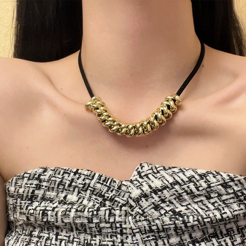Linnea Metal Cord Choker [2LX4STT4]