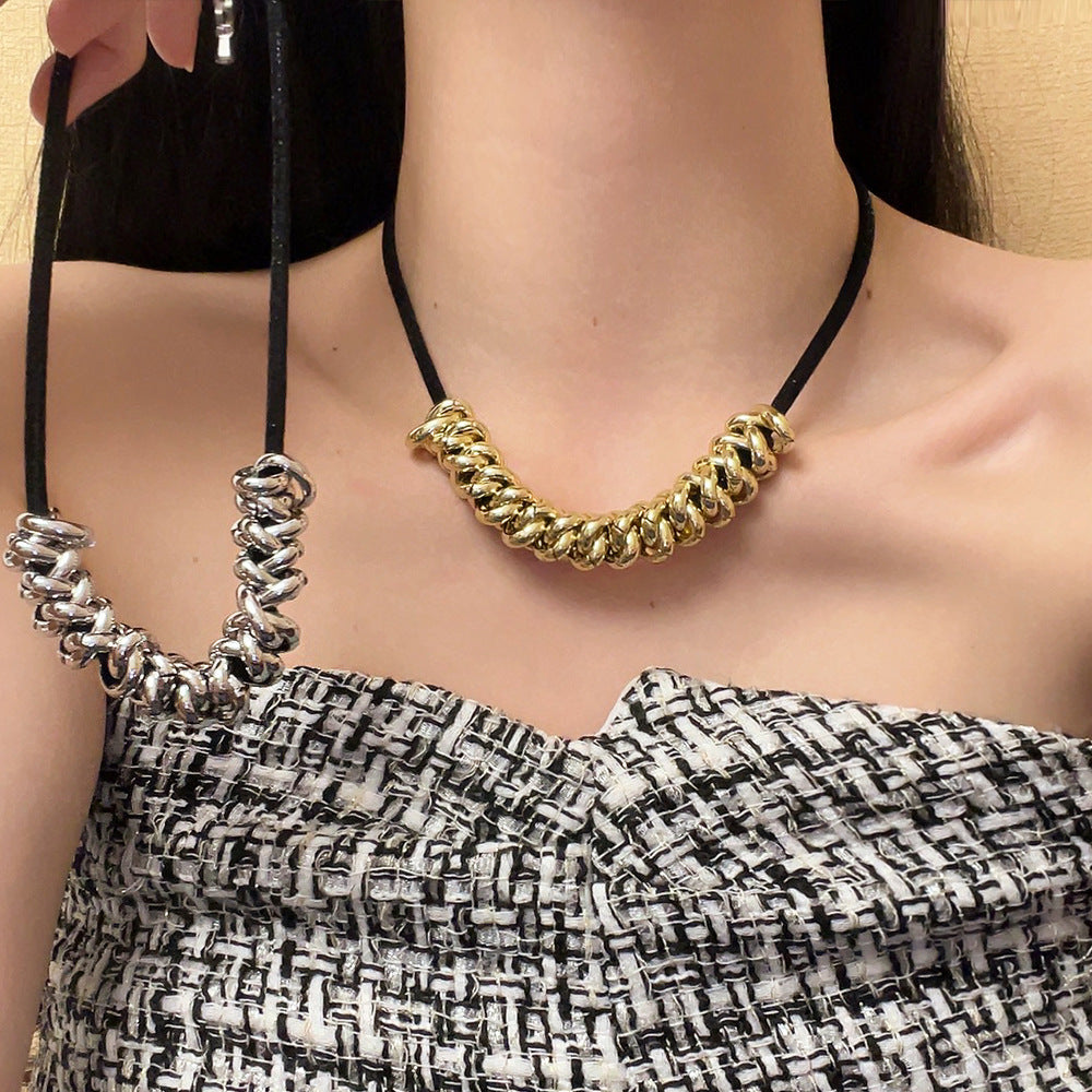 Linnea Metal Cord Choker [2LX4STT4]