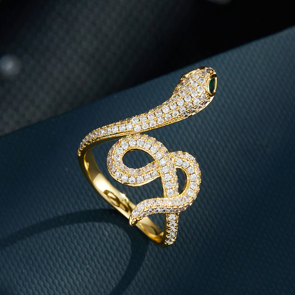 Liviana Snake Zirconia Open Ring [1I6CGBJ5]