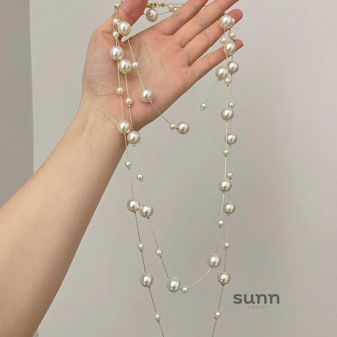 Livie Star Pearl Strand Necklace