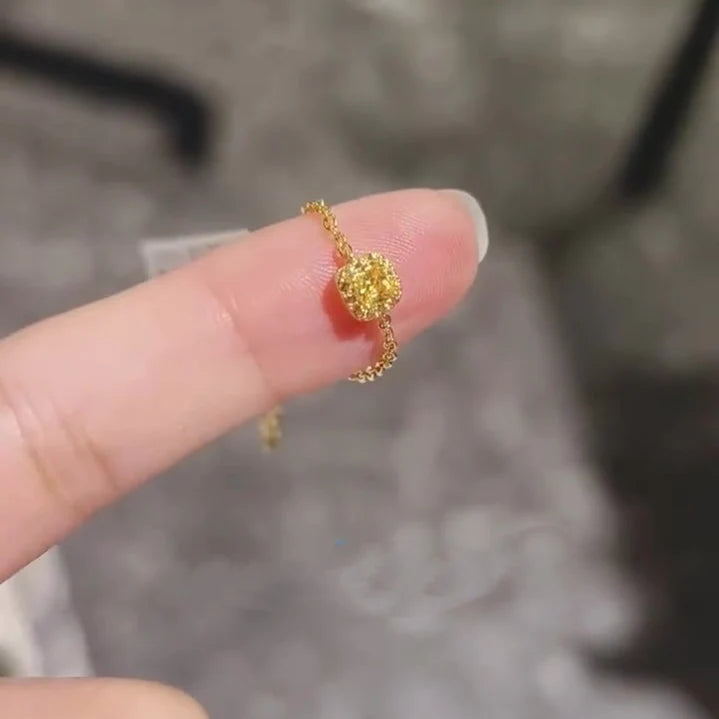 Liya Yellow Zircon Chain Ring