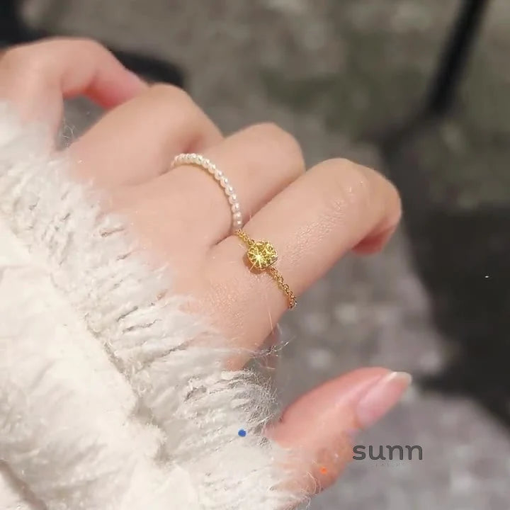 Liya Yellow Zircon Chain Ring