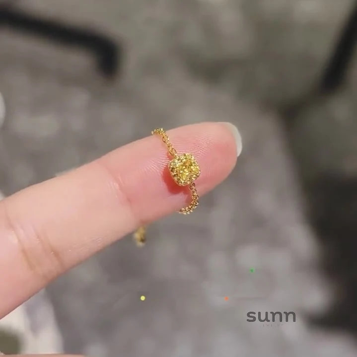 Liya Yellow Zircon Chain Ring