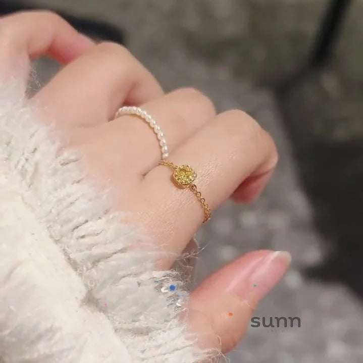 Liya Yellow Zircon Chain Ring