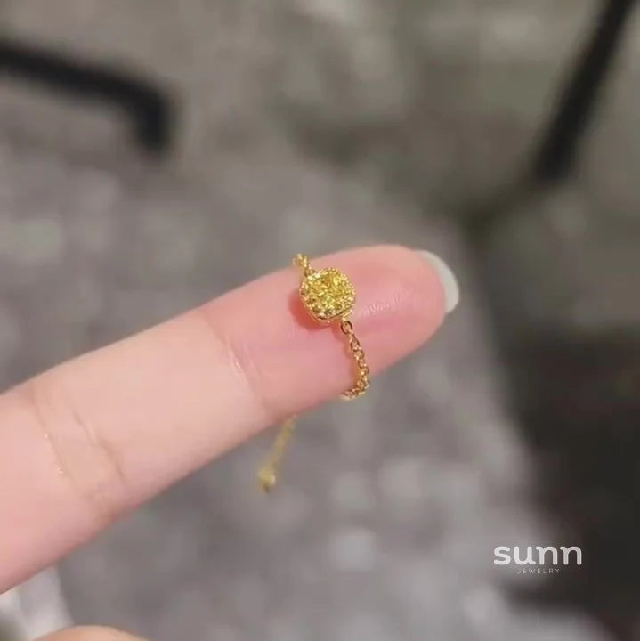 Liya Yellow Zircon Chain Ring
