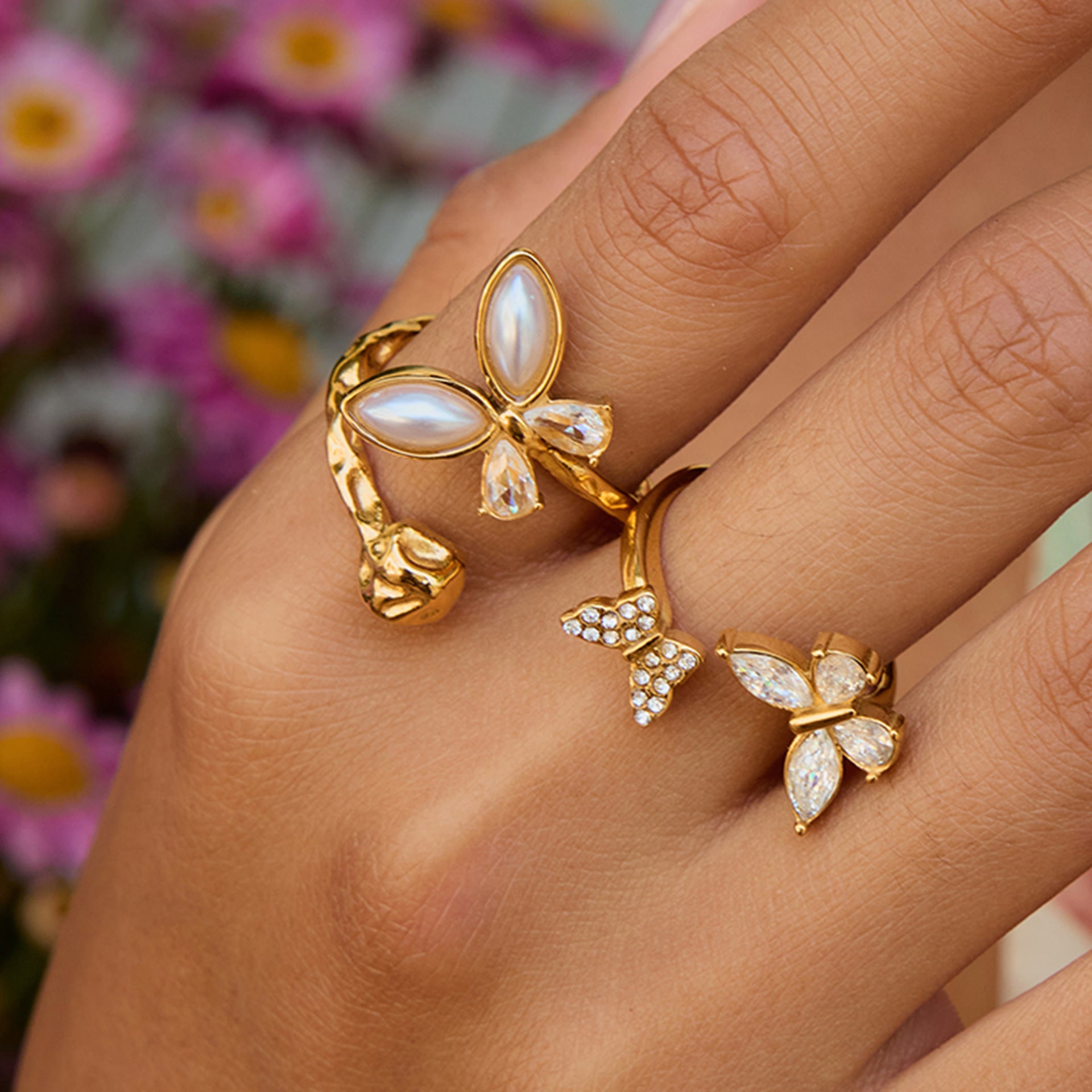 Liza Pearl Butterfly Ring [21DGUAJE]