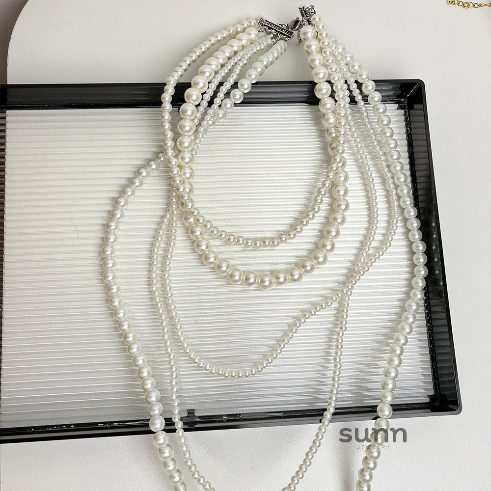 Logan Layered Pearl Necklace [HLGRGCHG]