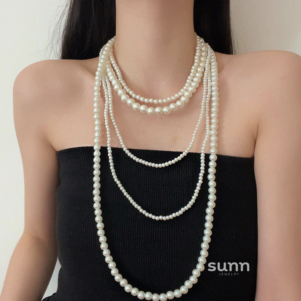 Logan Layered Pearl Necklace [UOD3QOE7]
