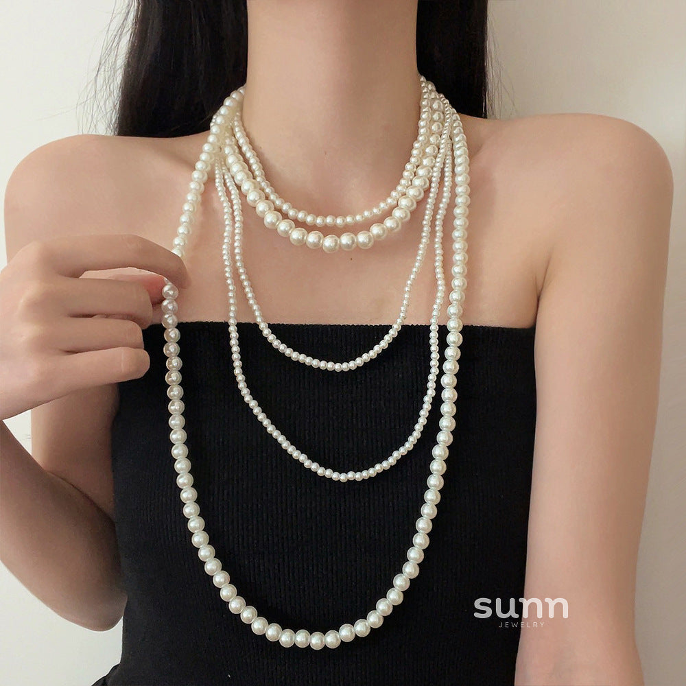 Logan Layered Pearl Necklace [E7CLXY8C]