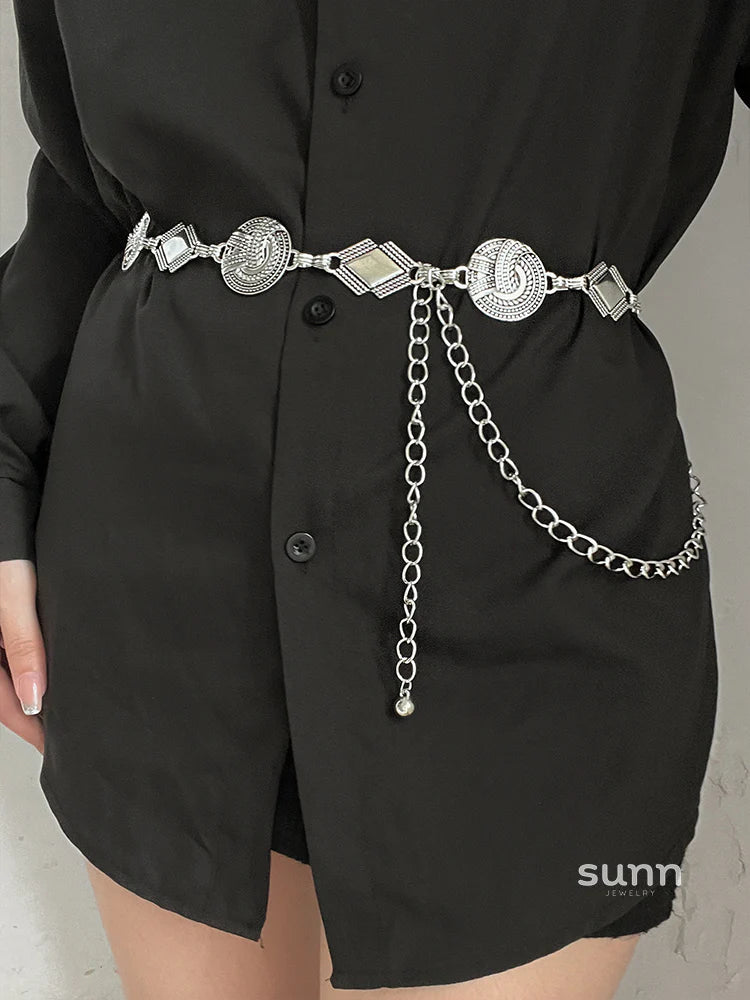 Loralei Geometric Chain Belt