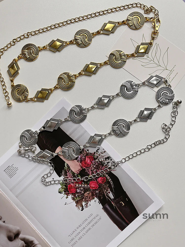Loralei Geometric Chain Belt