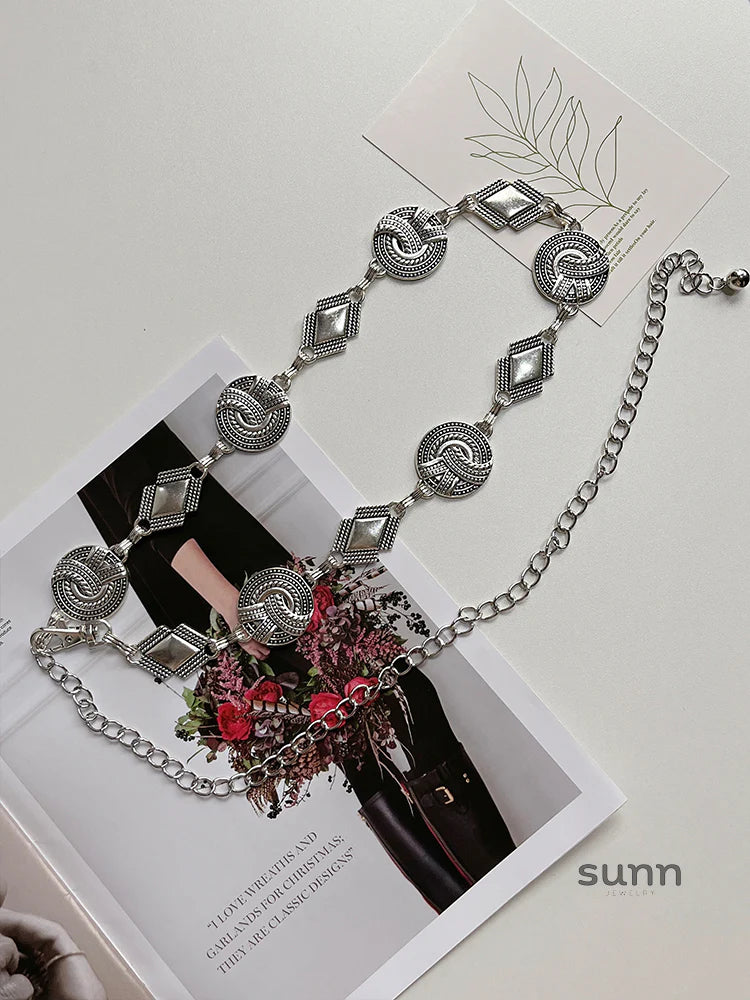 Loralei Geometric Chain Belt