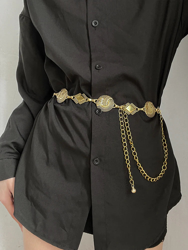 Loralei Geometric Chain Belt