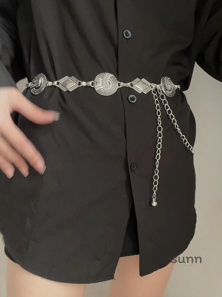 Loralei Geometric Chain Belt