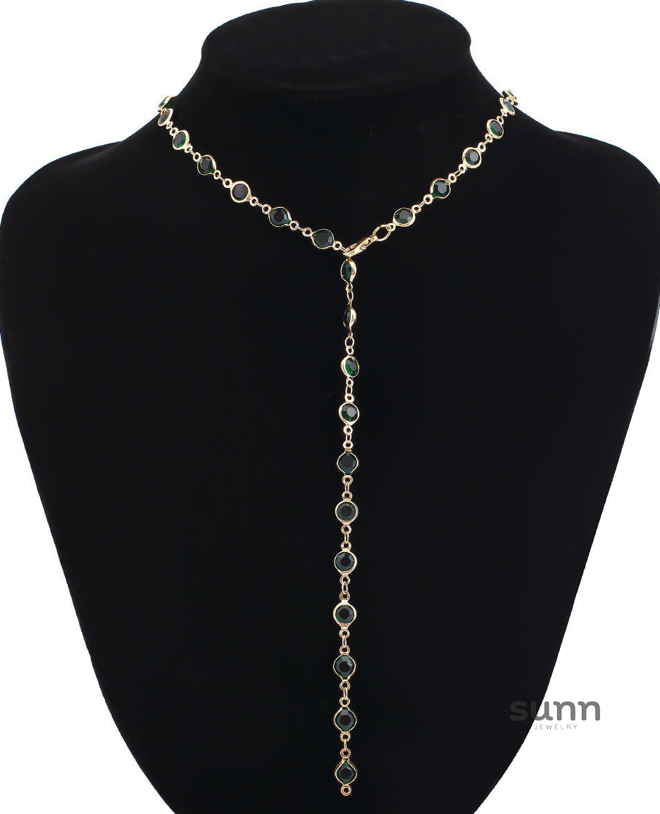 Loralei Layered Rhinestone Necklace [7MWRAJJ0]
