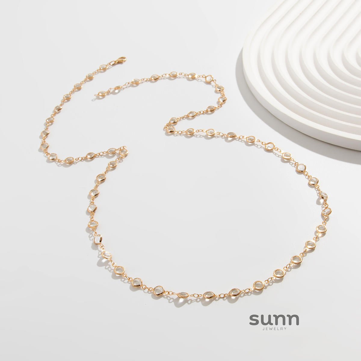 Loralei Layered Rhinestone Necklace [BTA18J0G]