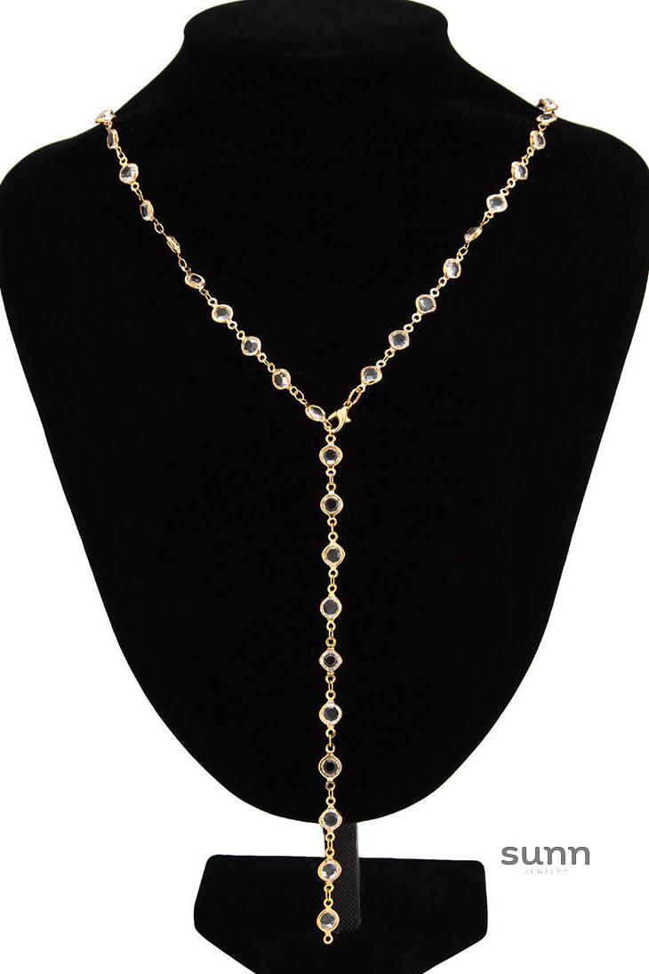 Loralei Layered Rhinestone Necklace [1NZSSCMK]