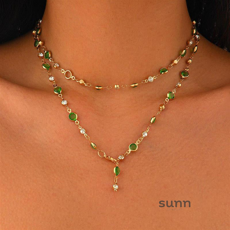Loralei Layered Rhinestone Necklace [8JIJ3HTN]
