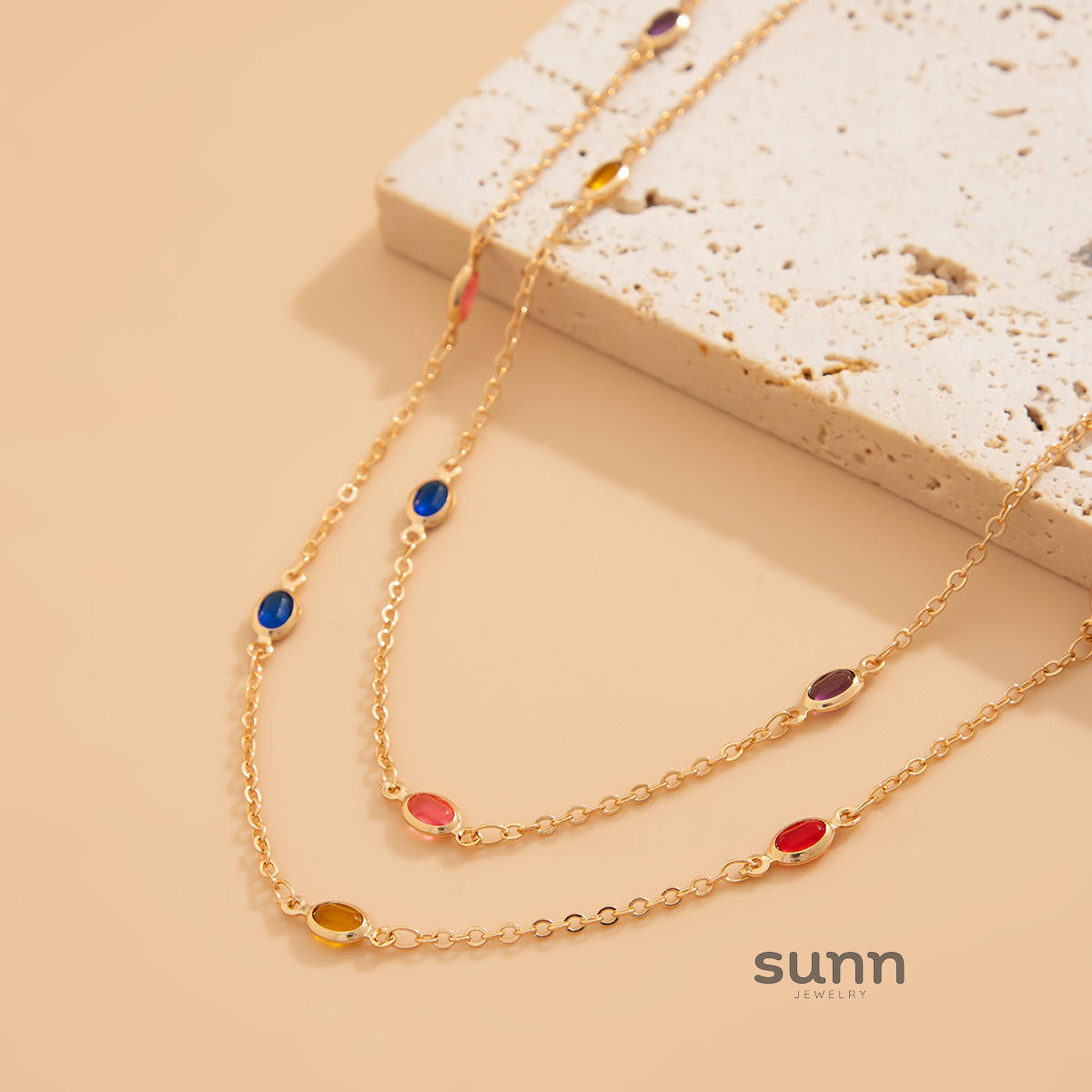 Loralei Layered Rhinestone Necklace [ICZNHN4M]