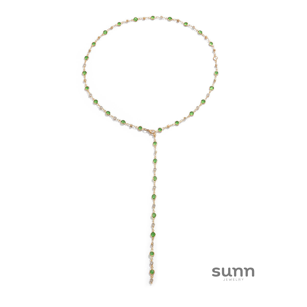 Loralei Layered Rhinestone Necklace [VYO7NHX0]