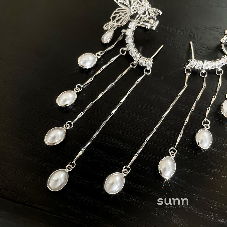Loretta Butterfly Tassel Ear Cuff [BQ71133C]