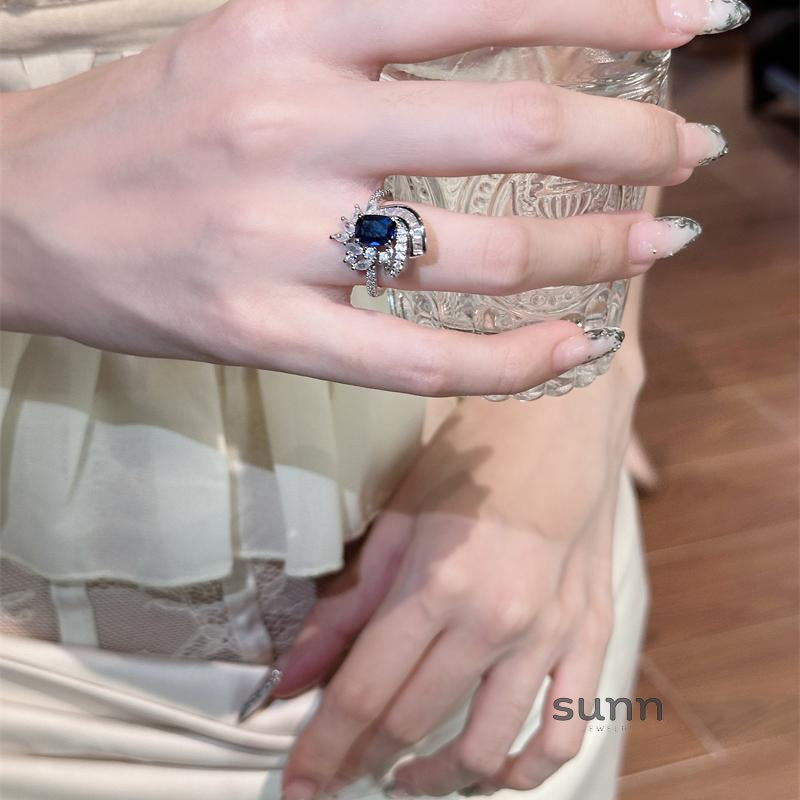 Lorraine Sapphire Pave Open Ring [ODBNR0DB]